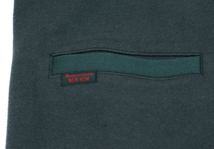 Mademoiselle NON NON Cotton Piping Cardigan Green Size 38M