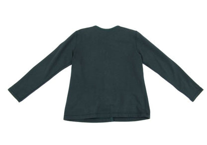 Mademoiselle NON NON Cotton Piping Cardigan Green Size 38M