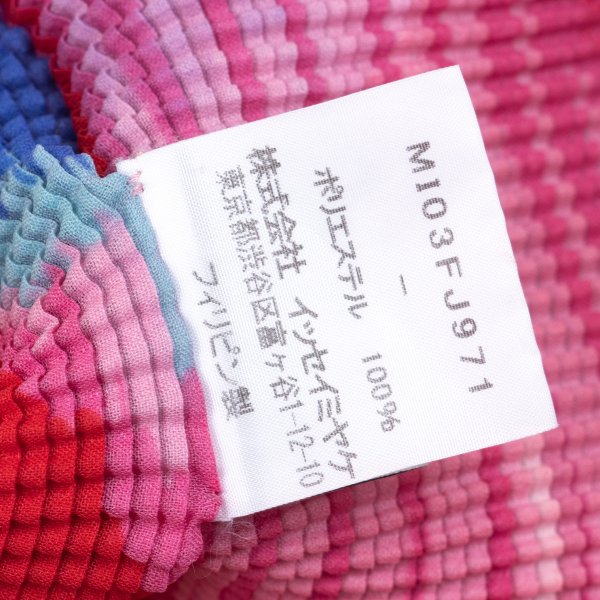 ISSEY MIYAKE me Pink Stretch Pleat Graphic Long Sleeve Shirt Size F
