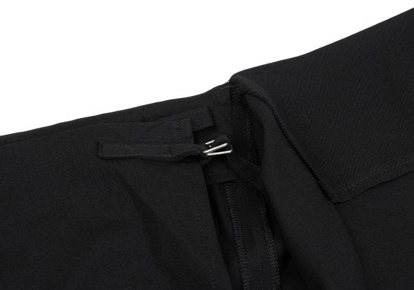 Y's Wool Gabardine Asymmetric Wrap Skirt Black Size 3