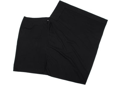 Y's Wool Gabardine Asymmetric Wrap Skirt Black Size 3