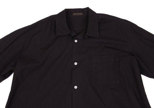Y's for men Dyed Cotton Open Collar Shirt Dark Brown Size L