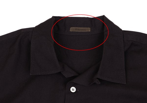 Y's for men Dyed Cotton Open Collar Shirt Dark Brown Size L