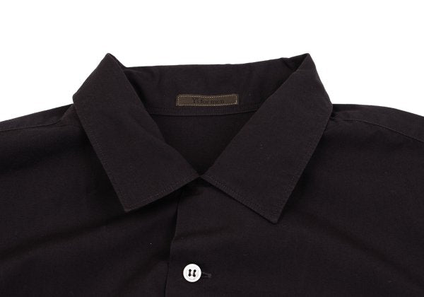 Y's for men Dyed Cotton Open Collar Shirt Dark Brown Size L