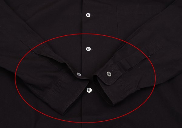 Y's for men Dyed Cotton Open Collar Shirt Dark Brown Size L