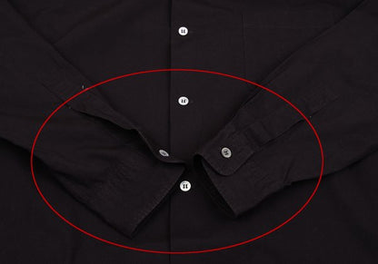 Y's for men Dyed Cotton Open Collar Shirt Dark Brown Size L