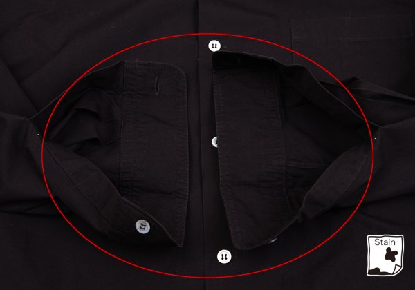 Y's for men Dyed Cotton Open Collar Shirt Dark Brown Size L