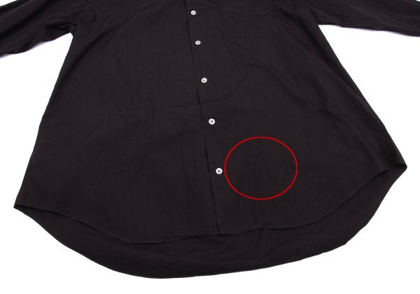 Y's for men Dyed Cotton Open Collar Shirt Dark Brown Size L