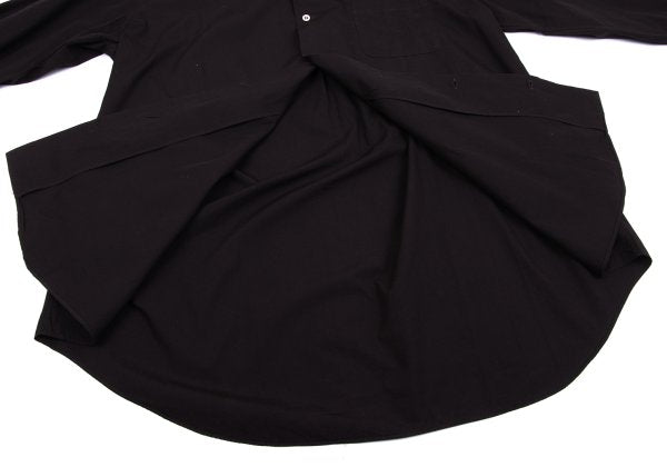 Y's for men Dyed Cotton Open Collar Shirt Dark Brown Size L