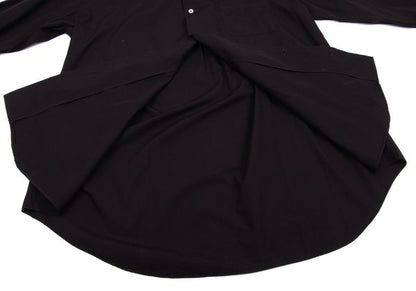Y's for men Dyed Cotton Open Collar Shirt Dark Brown Size L