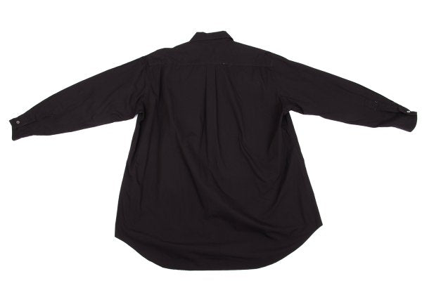 Y's for men Dyed Cotton Open Collar Shirt Dark Brown Size L
