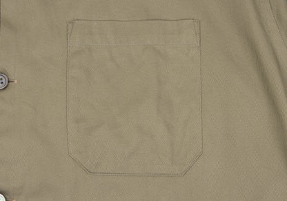 Y's for men Cotton Pleated Placket Long Shirt Beige Size L