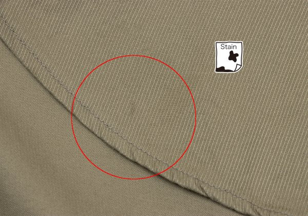 Y's for men Cotton Pleated Placket Long Shirt Beige Size L