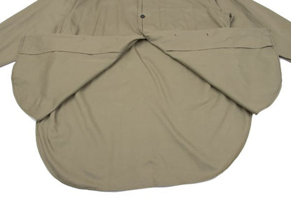 Y's for men Cotton Pleated Placket Long Shirt Beige Size L