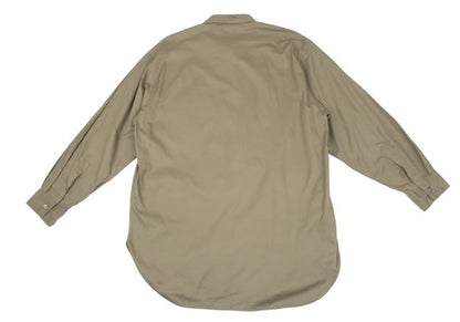 Y's for men Cotton Pleated Placket Long Shirt Beige Size L