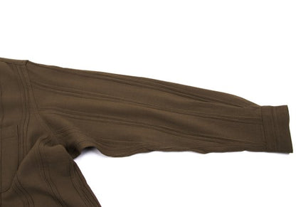 Y's for men Wool Stripe Open Collar Shirt Brown Size L