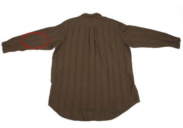 Y's for men Wool Stripe Open Collar Shirt Brown Size L