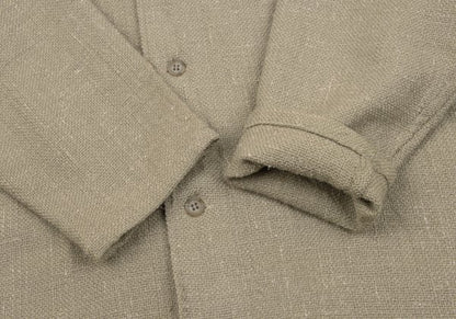Yohji Yamamoto POUR HOMME Wool Tweed Flap Shirt Beige Size M