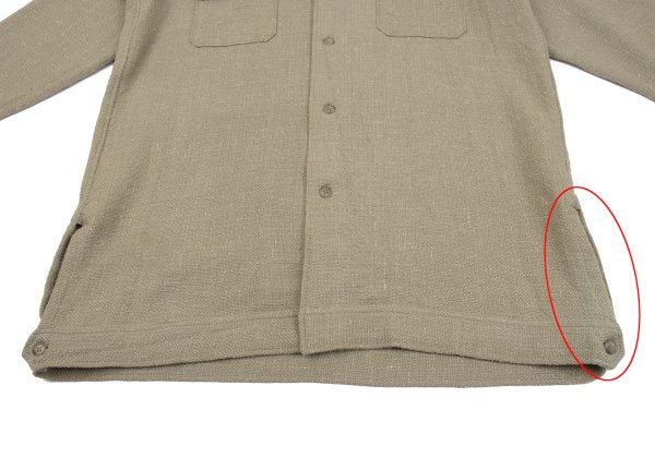 Yohji Yamamoto POUR HOMME Wool Tweed Flap Shirt Beige Size M