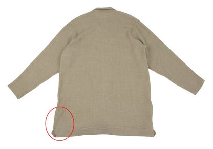 Yohji Yamamoto POUR HOMME Wool Tweed Flap Shirt Beige Size M