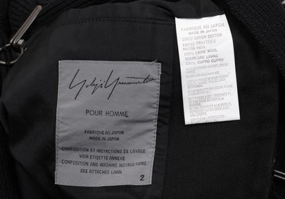 Yohji Yamamoto POUR HOMME 07AW Knit Jacket Black Size 2