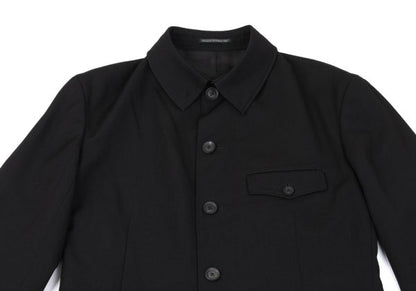 Yohji Yamamoto POUR HOMME Asymmetrical Jacket Black Size 3