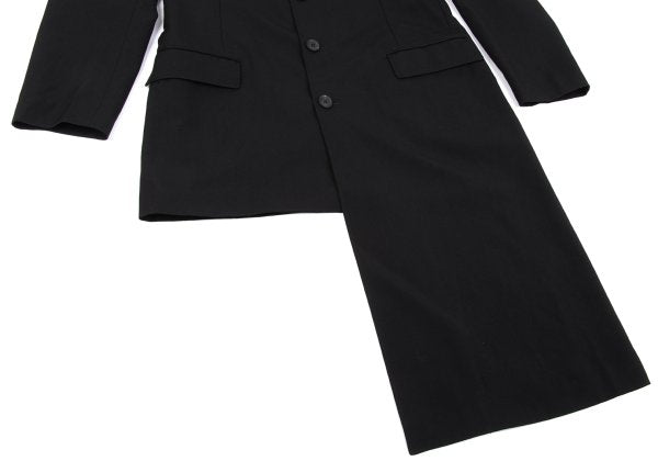 Yohji Yamamoto POUR HOMME Asymmetrical Jacket Black Size 3