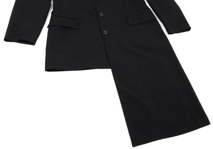Yohji Yamamoto POUR HOMME Asymmetrical Jacket Black Size 3