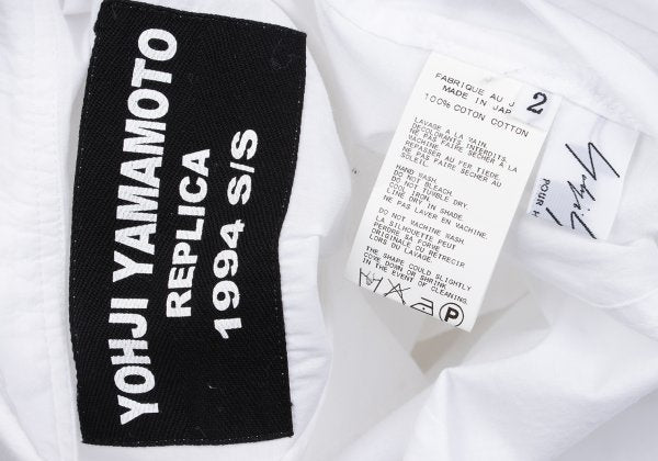 Yohji Yamamoto PH Replica 94SS Curve Tuck Shirt White Size 2