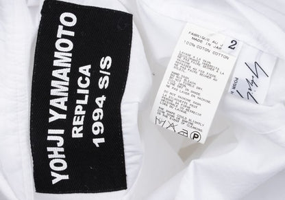 Yohji Yamamoto PH Replica 94SS Curve Tuck Shirt White Size 2