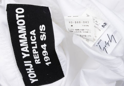 Yohji Yamamoto PH Replica 94SS Curve Tuck Shirt White Size 2