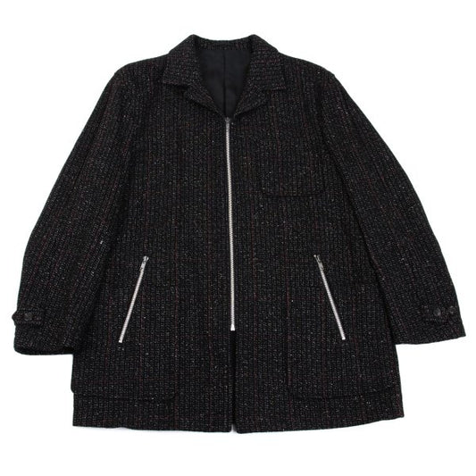 COMME des GARCONS HOMME Check Tweed Wool Jacket Black Size M