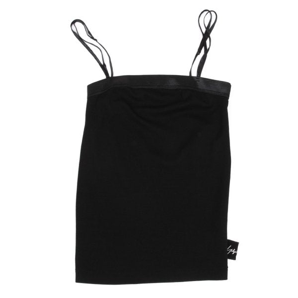 Yohji Yamamoto FEMME Logo Tag Cotton Camisole Black Size 2