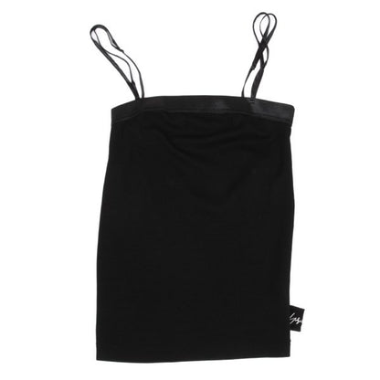 Yohji Yamamoto FEMME Logo Tag Cotton Camisole Black Size 2