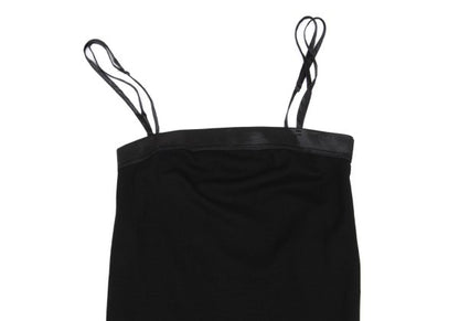 Yohji Yamamoto FEMME Logo Tag Cotton Camisole Black Size 2