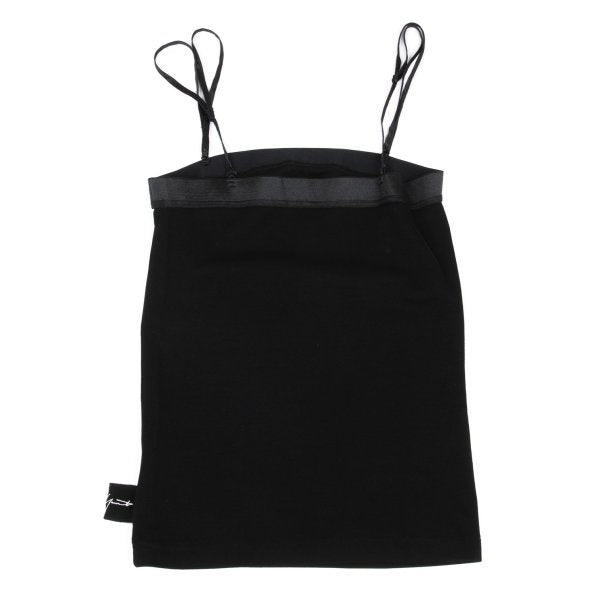 Yohji Yamamoto FEMME Logo Tag Cotton Camisole Black Size 2
