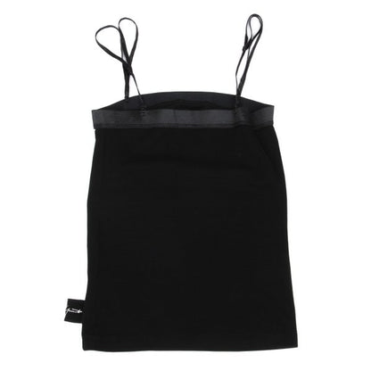 Yohji Yamamoto FEMME Logo Tag Cotton Camisole Black Size 2