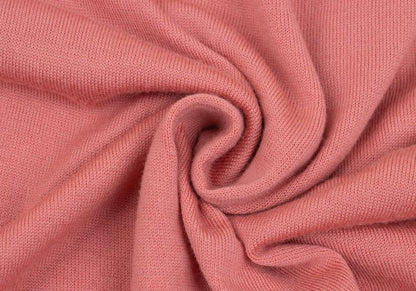 NON NO Wool Layered Design Sweater Pink Bordeaux Size M