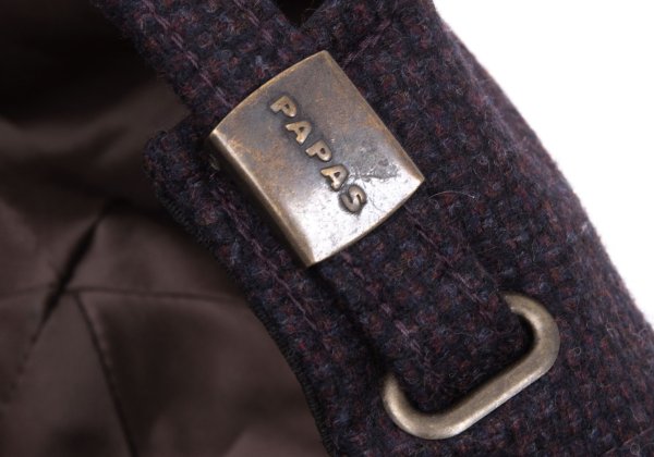 Papas Wool Casquette Wine Black