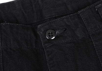 BLACK Scandal YY 22AW Hem Zip Baker Denim Black Size 2