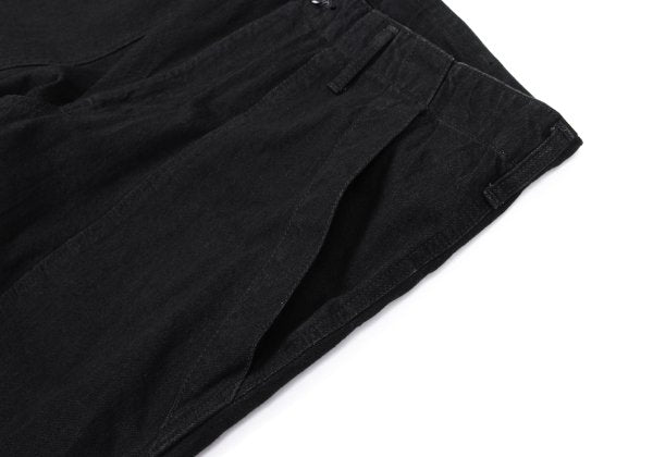 BLACK Scandal YY 22AW Hem Zip Baker Denim Black Size 2
