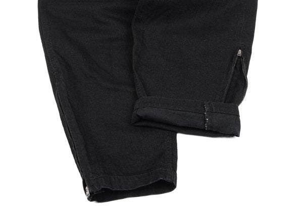 BLACK Scandal YY 22AW Hem Zip Baker Denim Black Size 2