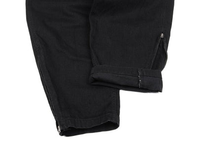 BLACK Scandal YY 22AW Hem Zip Baker Denim Black Size 2