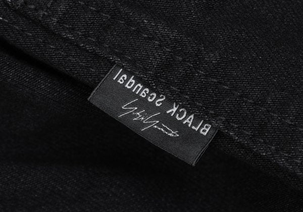 BLACK Scandal YY 22AW Hem Zip Baker Denim Black Size 2