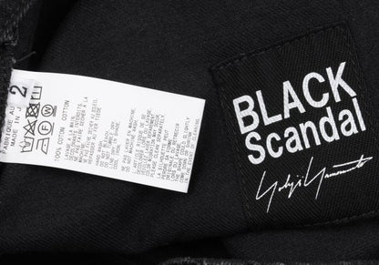 BLACK Scandal YY 22AW Hem Zip Baker Denim Black Size 2