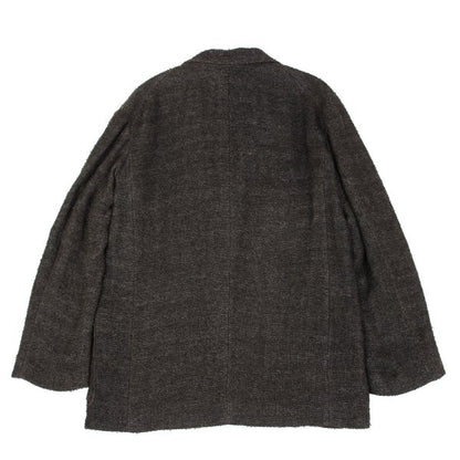 ZIGGY CHEN 23AW Heavy Linen Pocket Design Dark Brown Jacket Size 46