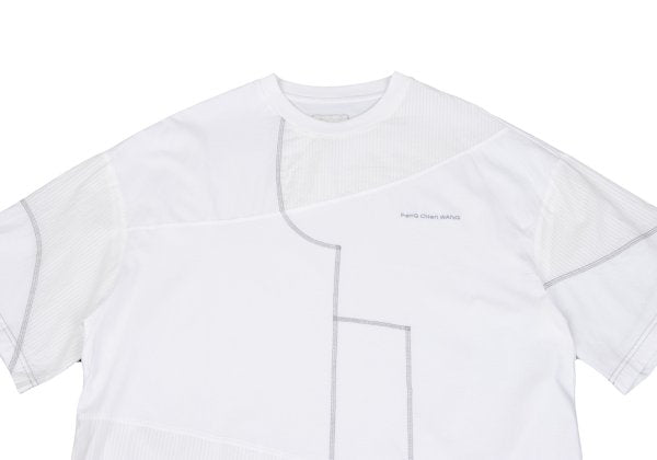 FENG CHEN WANG Seam Detail Logo T-Shirt White Size M