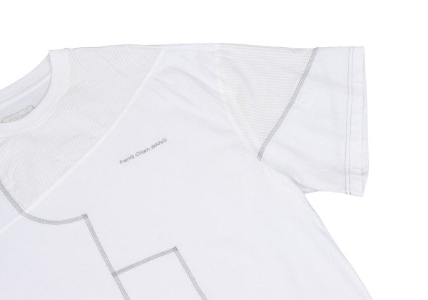 FENG CHEN WANG Seam Detail Logo T-Shirt White Size M