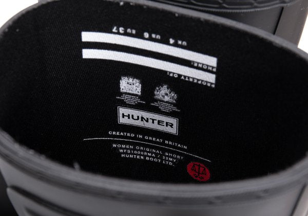 HUNTER Rubber Rain Boots Black Size 23CM