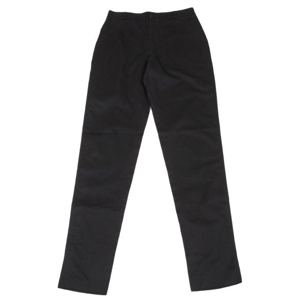 GIANNI VERSACE Black Cotton Tapered Pants Size 48